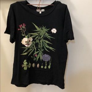 Floral Cannabis Botanical Graphic Tee